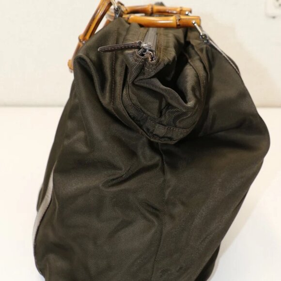 Gucci Bamboo Boston Large Capacity Commuter School Bag - Brown - Picture 3 of 16